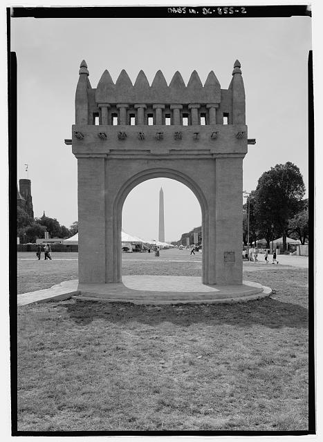 2. Duplicate of east elevation, but with Arch in shadow - Adobe Structure (Temporary), Washington, District of Columbia, DC