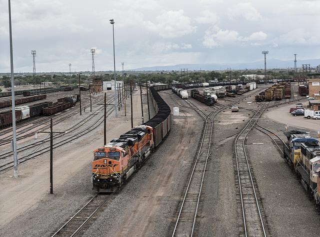 Pueblo, Colorado, trainyards, viewed from the city's Fourth Street Bridge