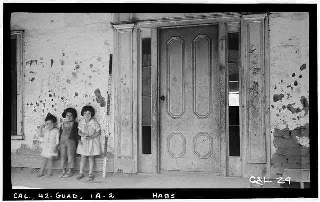 2.  Historic American Buildings Survey Photographed by Henry F. Withey, September, 1936 HALL ENTRANCE ON EAST FRONT. HOUSE #1 - Guadalupe Rancho Adobes, Adobe No. 1, 114 Third Avenue, Guadalupe, Santa Barbara County, CA