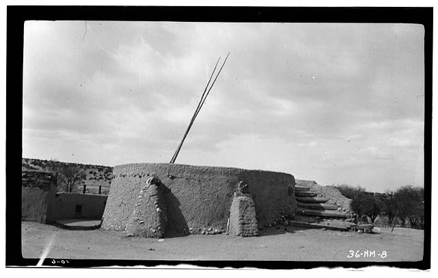 2.  Historic American Buildings Survey M. James Slack, Photographer, March 17, 1934 NORTHEAST ELEVATION (FRONT) - Kiva, Nambe Pueblo, Santa Fe County, NM